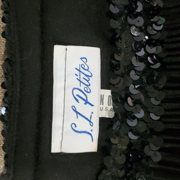 S.L.Petites vintage woman's black dress size 12 - Picture 9 of 13